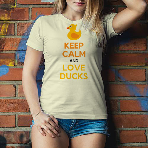 Keep calm and love ducks Dámské tričko Classic - Bílá