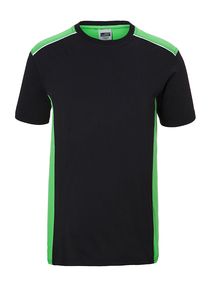 Pánské tričko Garden - Černá a zelená 4XL