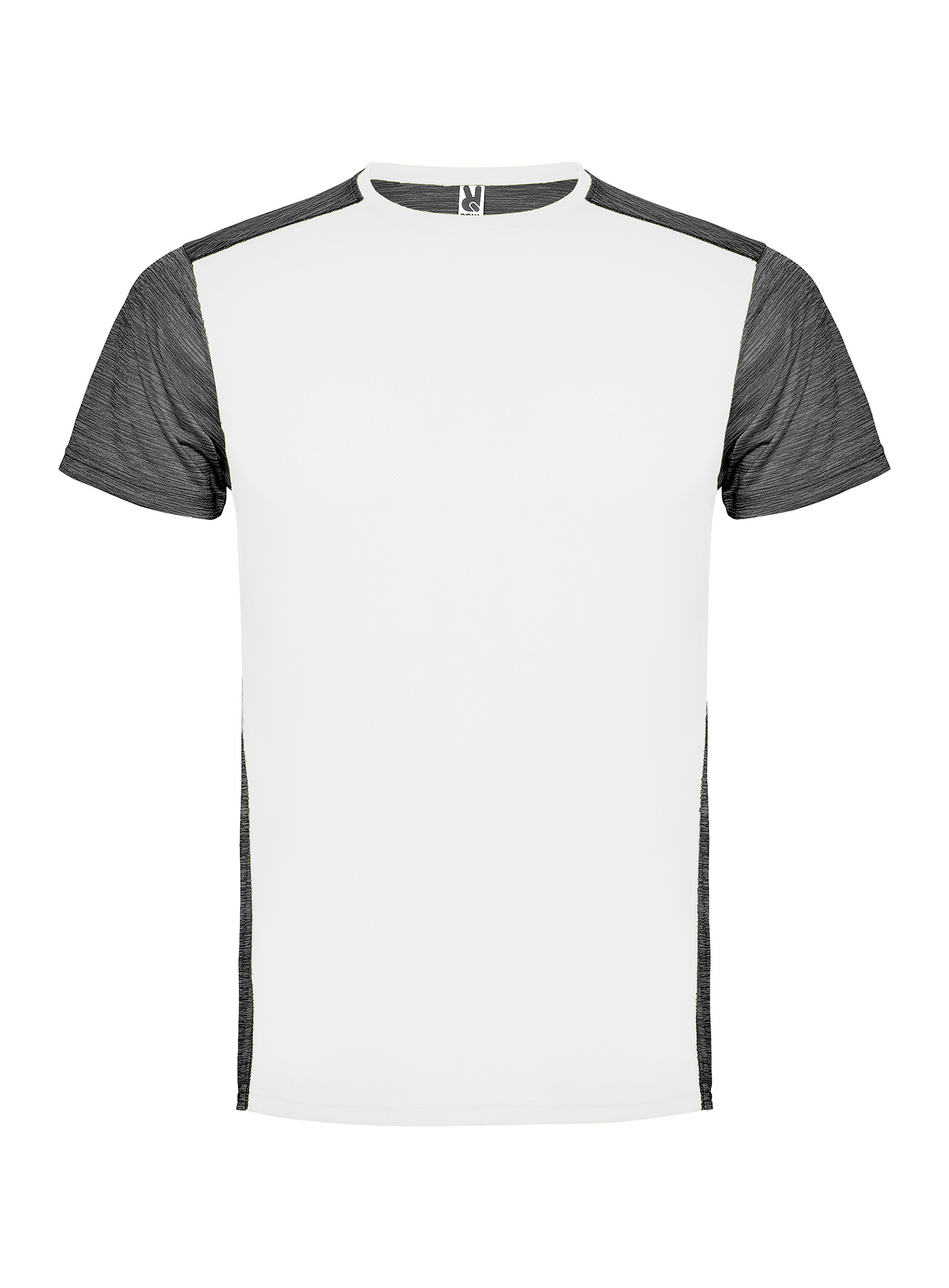 Pánské/Dětské sportovní tričko Roly Zolder - Bílá a tmavě šedý melír XL