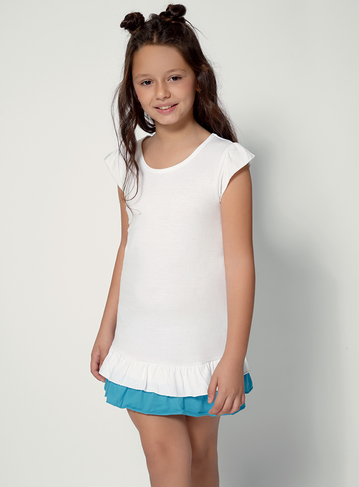 Dětské šaty Nath Sandy - Modrá a bílá 3-4