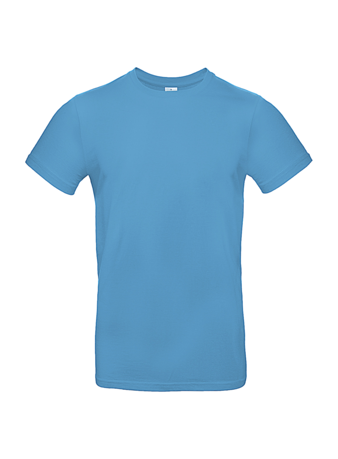 Silnější bavlněné pánské tričko B&C Collection - Blankytně modrá S