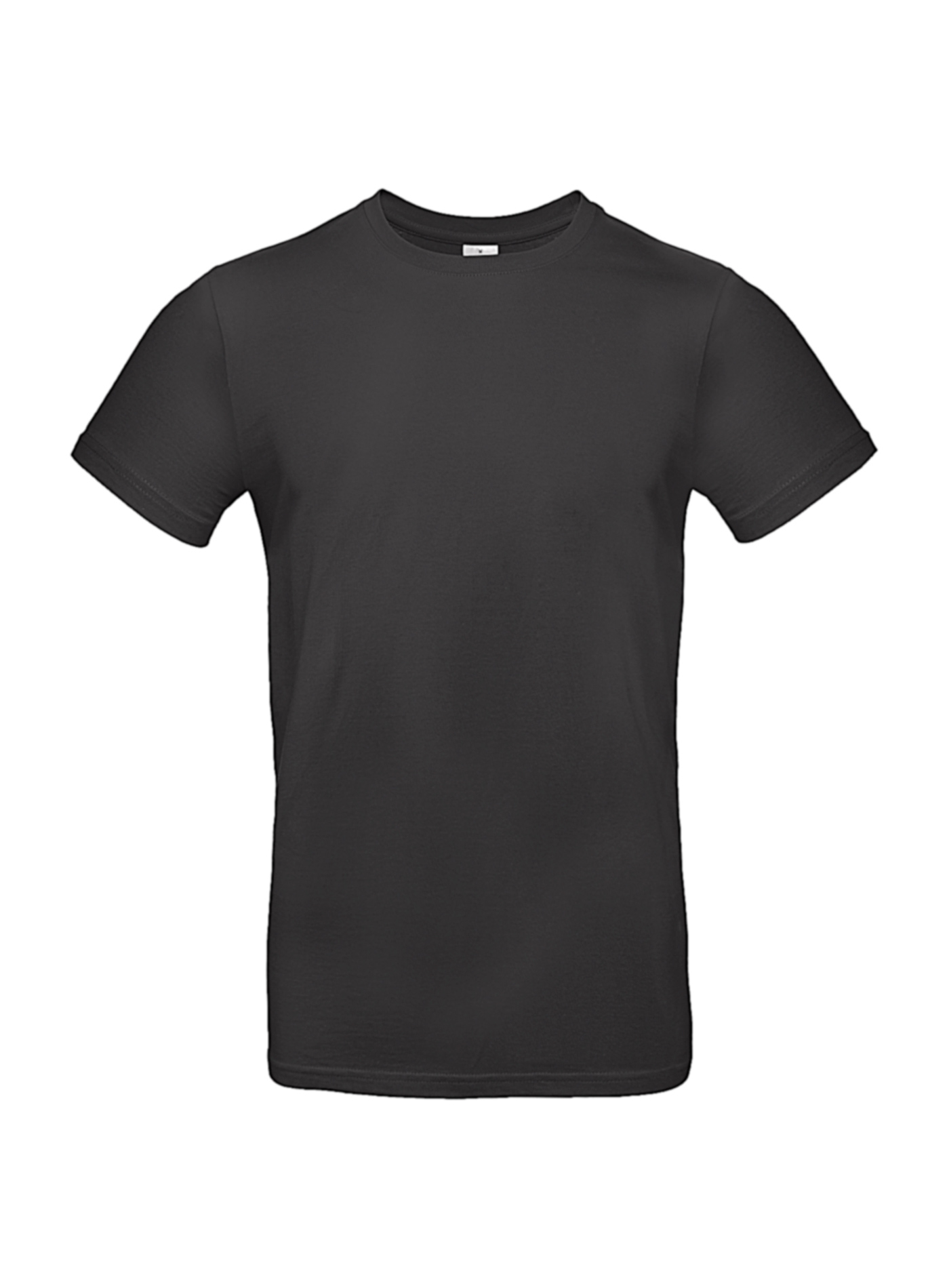 Silnější bavlněné pánské tričko B&C Collection - černá S