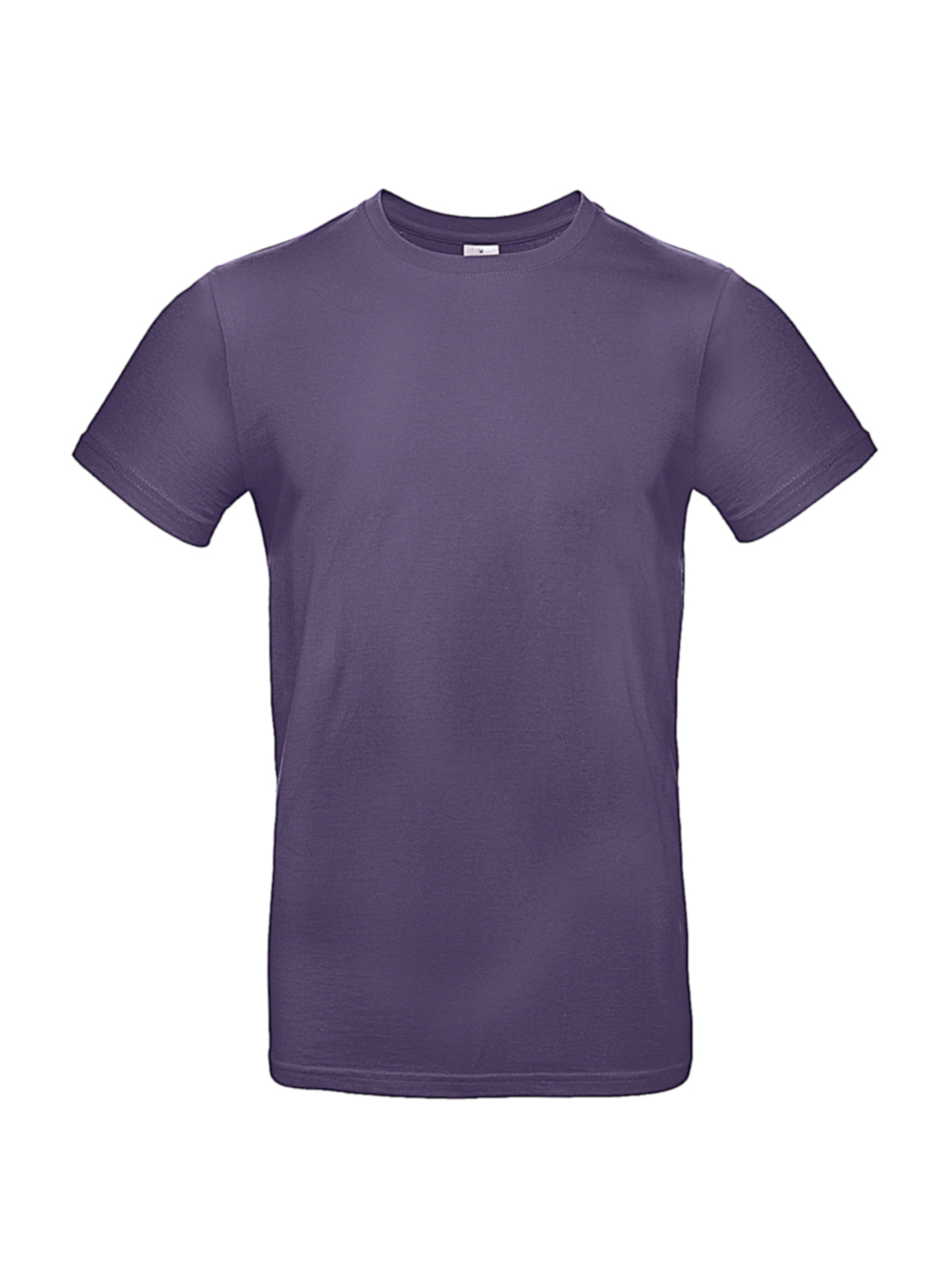 Silnější bavlněné pánské tričko B&C Collection - Tmavě fialová S