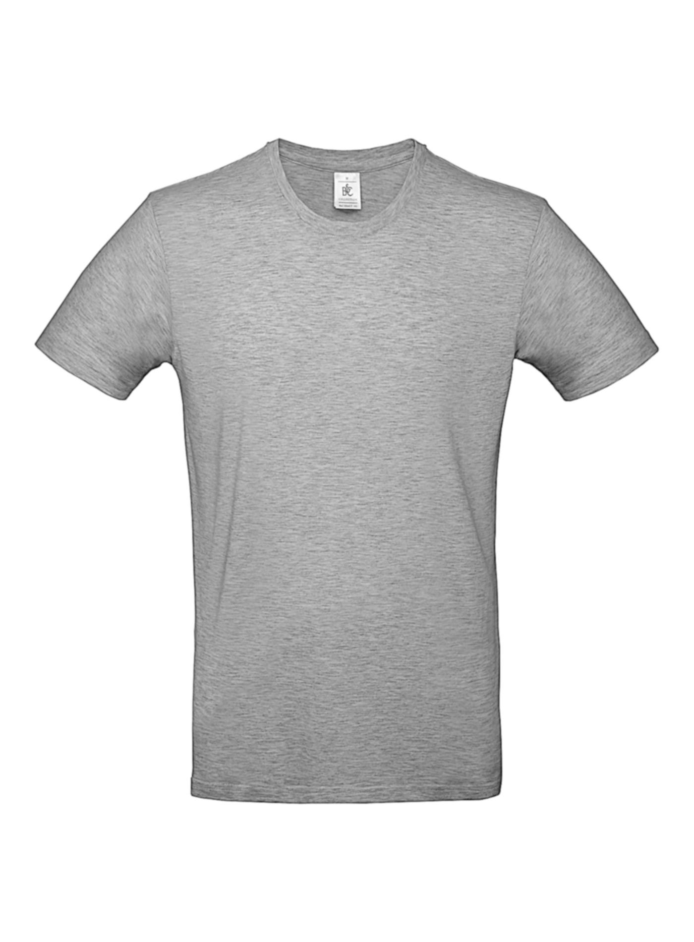 Silnější bavlněné pánské tričko B&C Collection - Šedá XL
