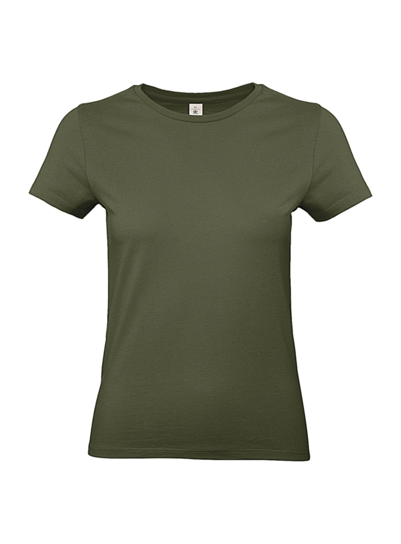 Silnější bavlněné dámské tričko B&C Collection - Khaki XL