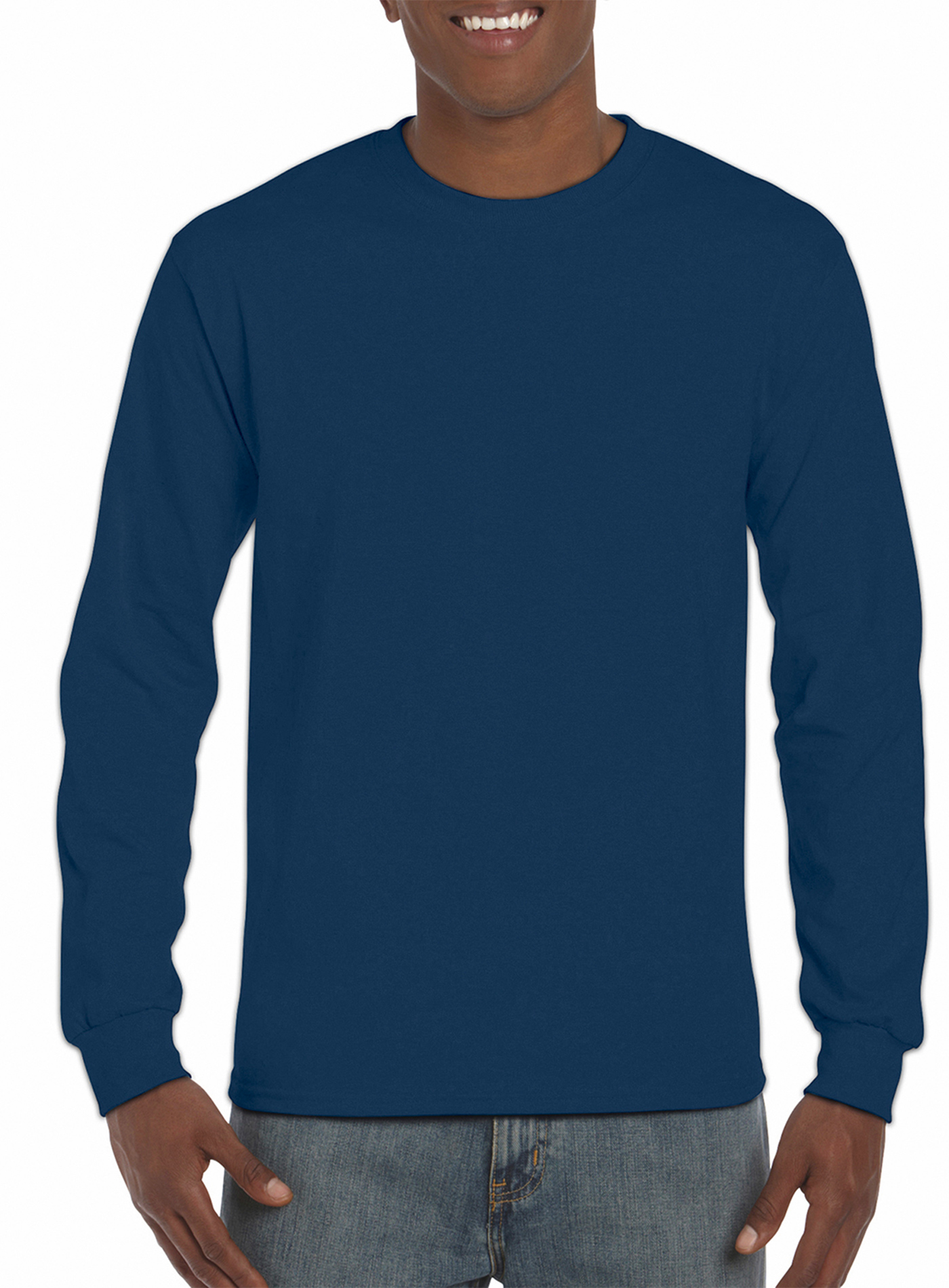 Pánské tričko s dlouhým rukávem Gildan Hammer - Temně modrá 3XL