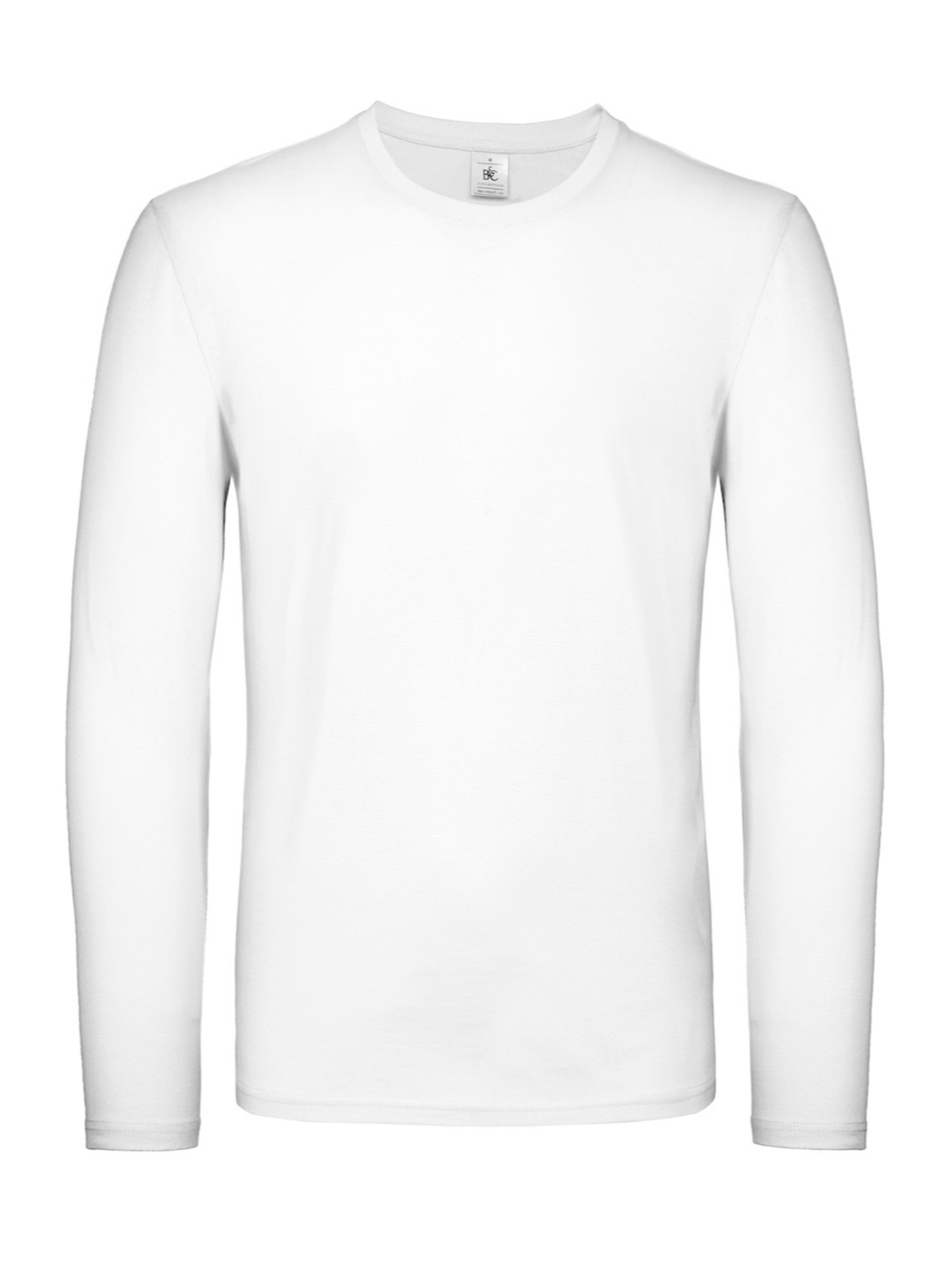 Tričko s dlouhým rukávem B&C Collection - Bílá L