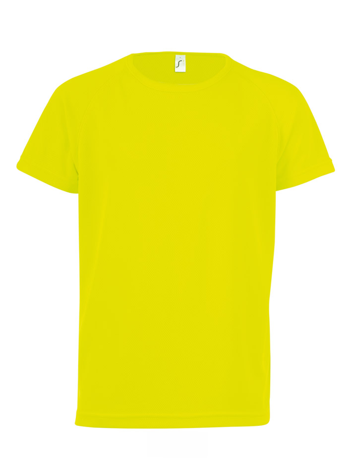 Neonové sportovní tričko - Neonově žlutá 6-7