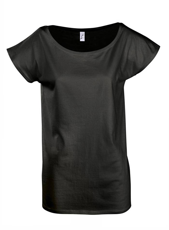 Prodloužené elegantní tričko - černá M