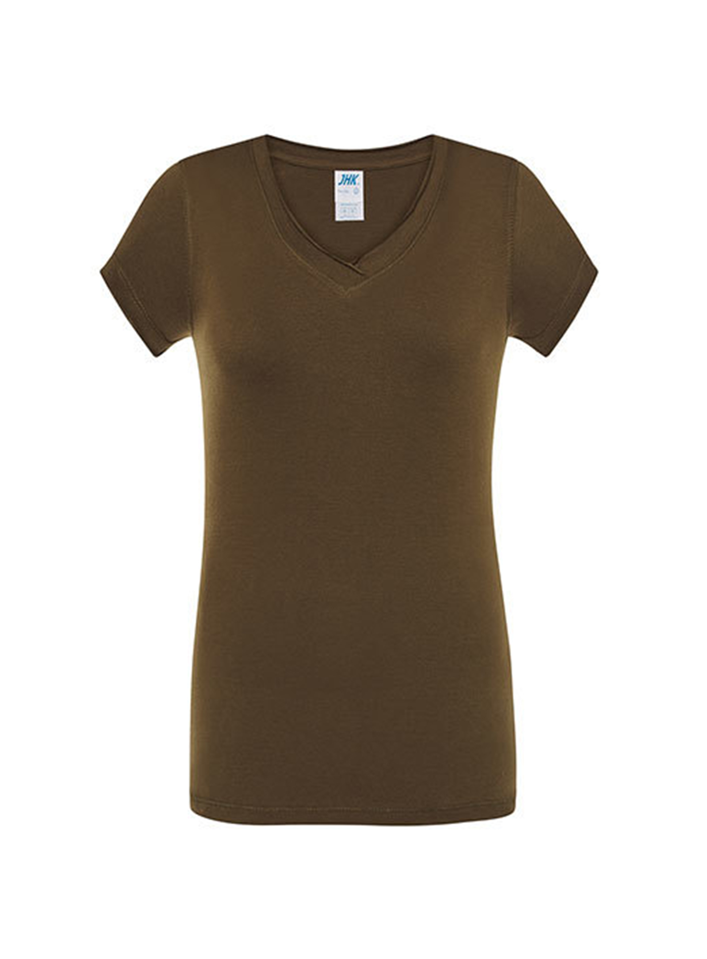 Dámské tričko JHK V-Neck Sicilia - Hnědá L