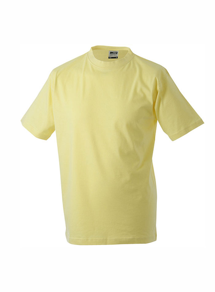Kvalitní tričko James & Nicholson - Světle žlutá M