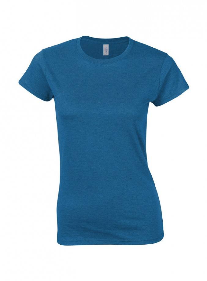 Dámské tričko Gildan Softstyle - Modrá žíhaná M