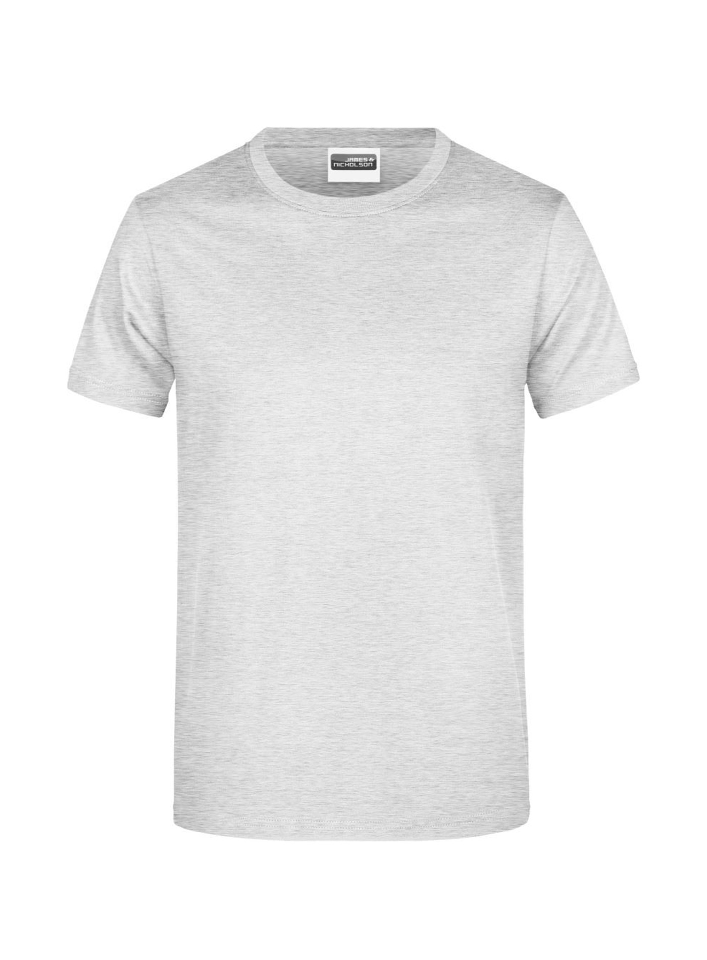 Pánské tričko James & Nicholson Heavy - Světle šedý melír 5XL