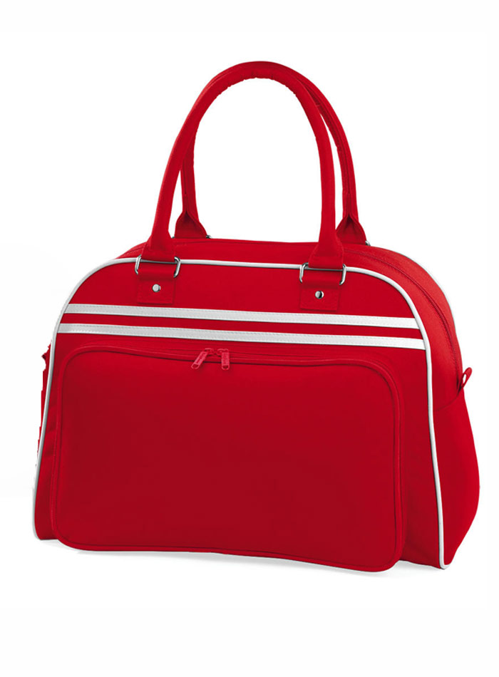 Prostorná retro taška - Červená a bílá univerzal
