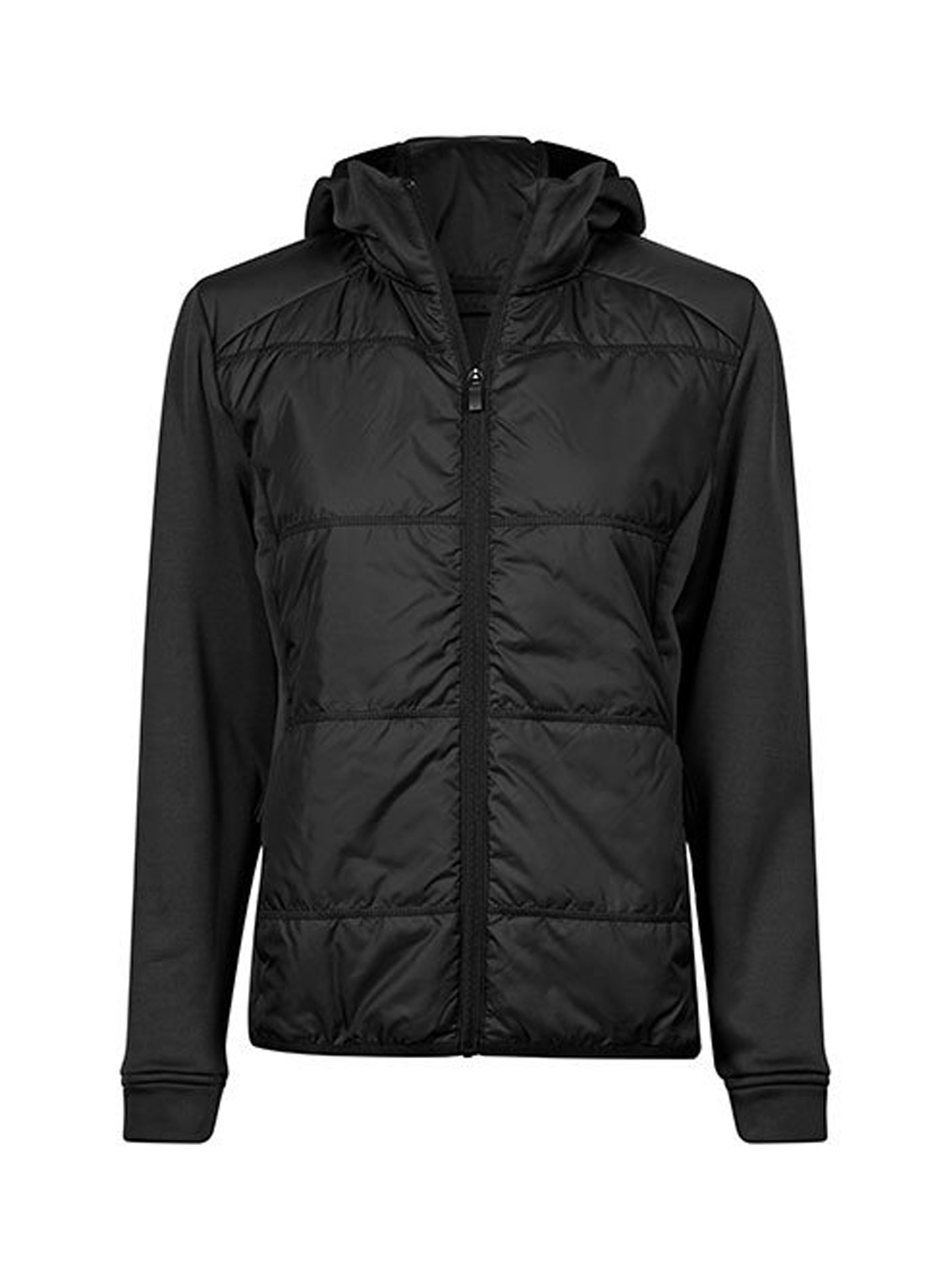 Dámská bunda s kapucí Tee Jays Hybrid Stretch - Černá 3XL