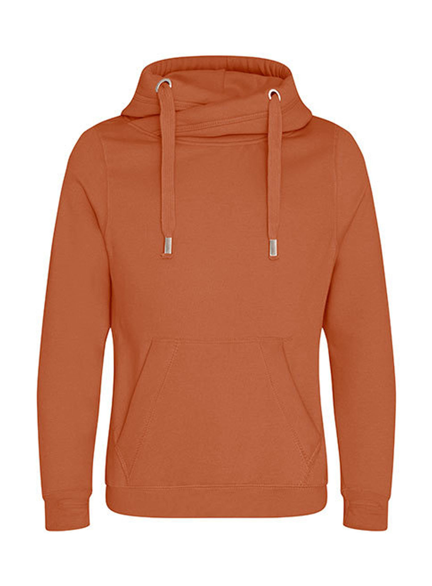 Unisex mikina Just Hoods Cross Neck - Oranžová XS