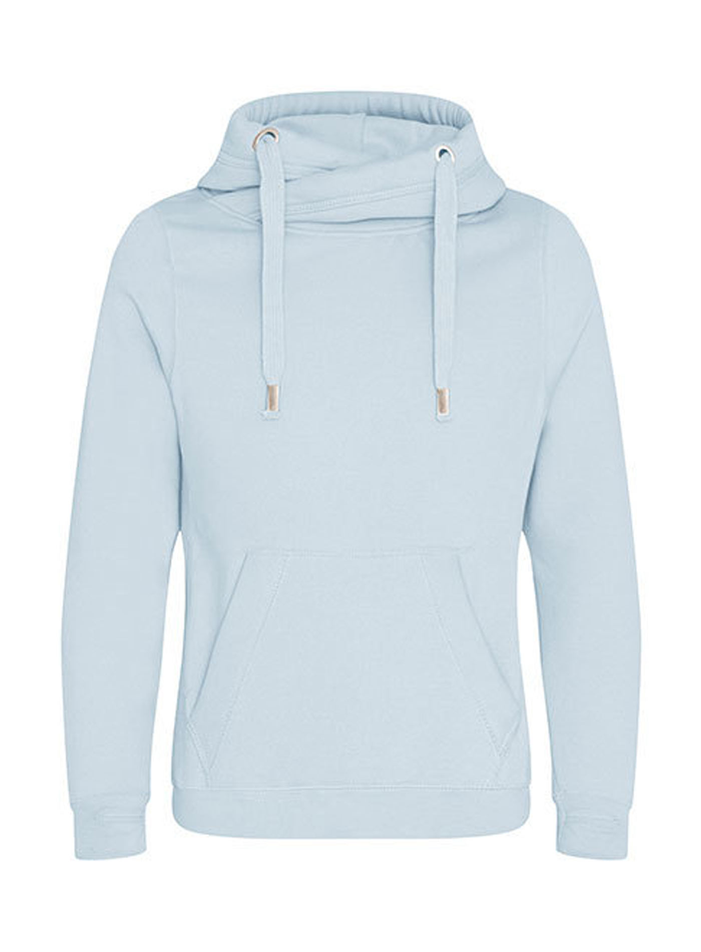 Unisex mikina Just Hoods Cross Neck - Bledě modrá L