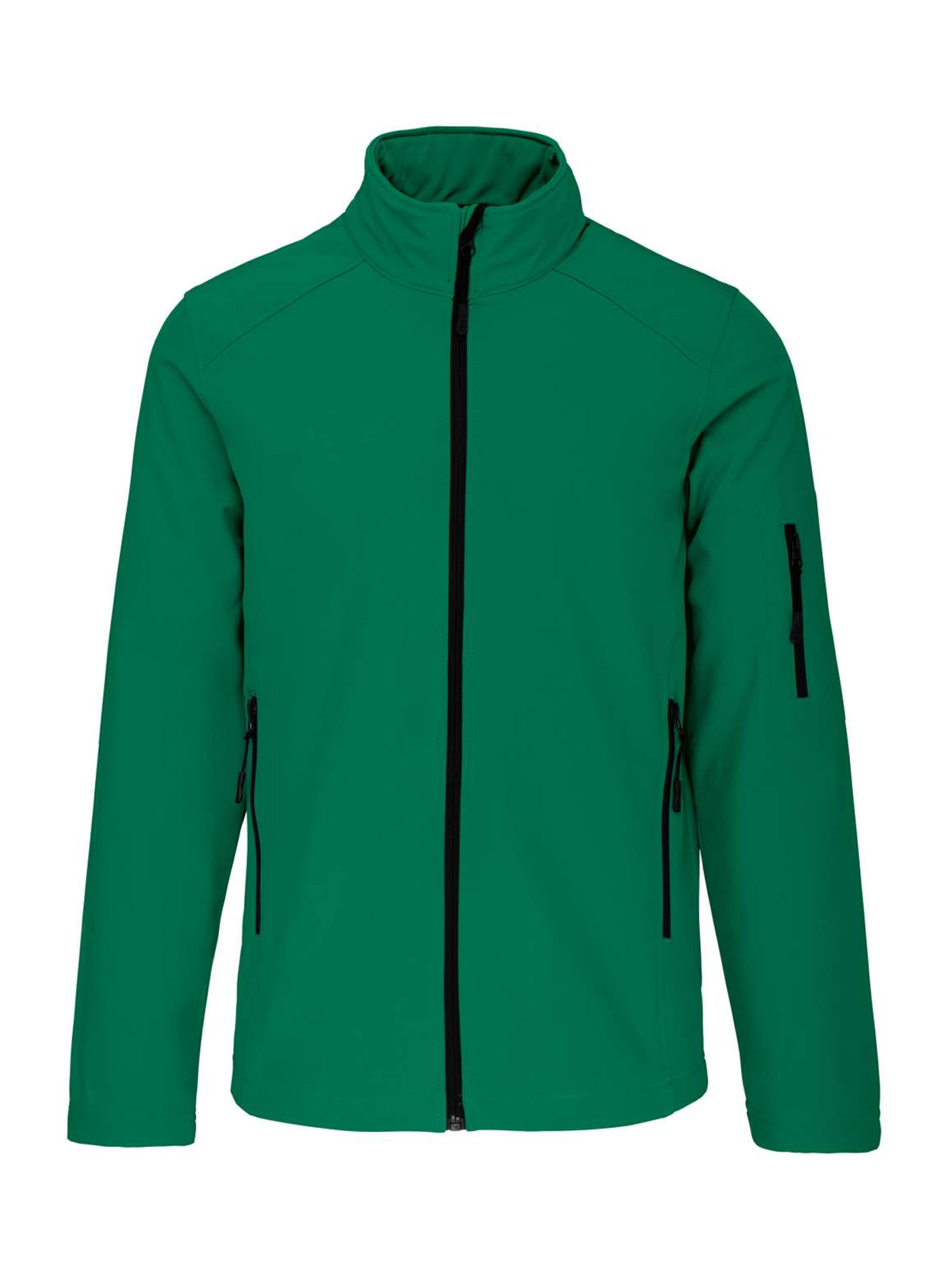 Pánská softshell bunda bez kapuce - Zelená 3XL