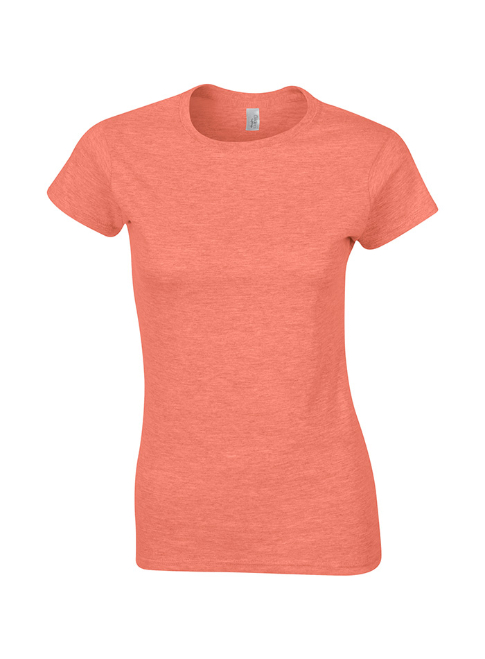 Dámské tričko Gildan Softstyle - Oranžový melír L