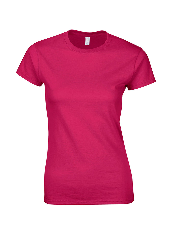 Dámské tričko Gildan Softstyle - Sytě růžová M