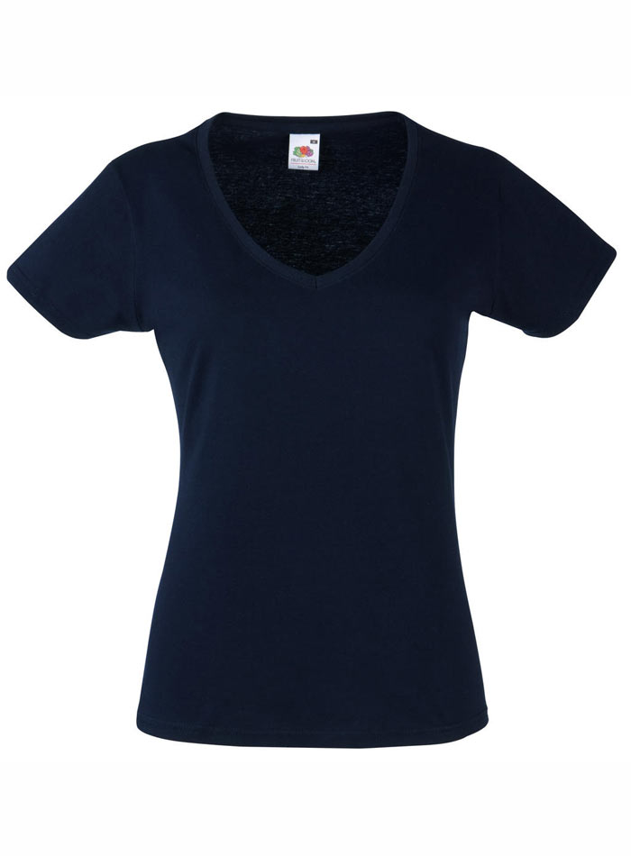 Dámské tričko Valueweight V-Neck - Temně modrá M