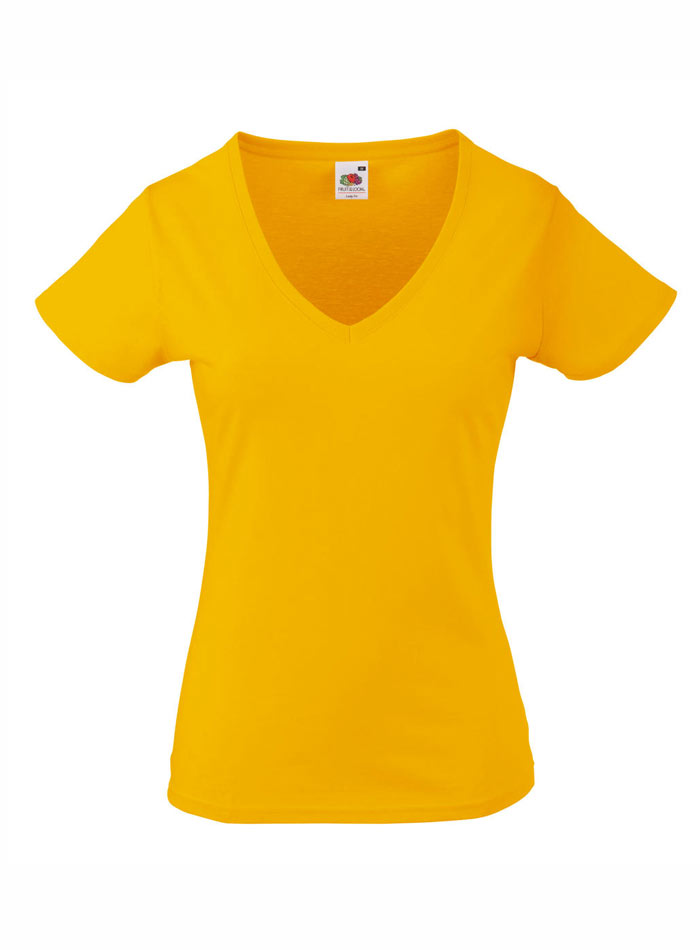 Dámské tričko Valueweight V-Neck - Slunečnicová XS