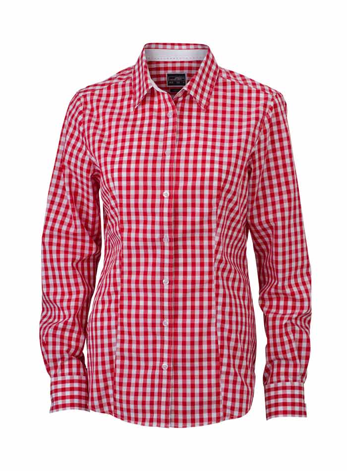 Dámská kostkovaná košile - Červená XL