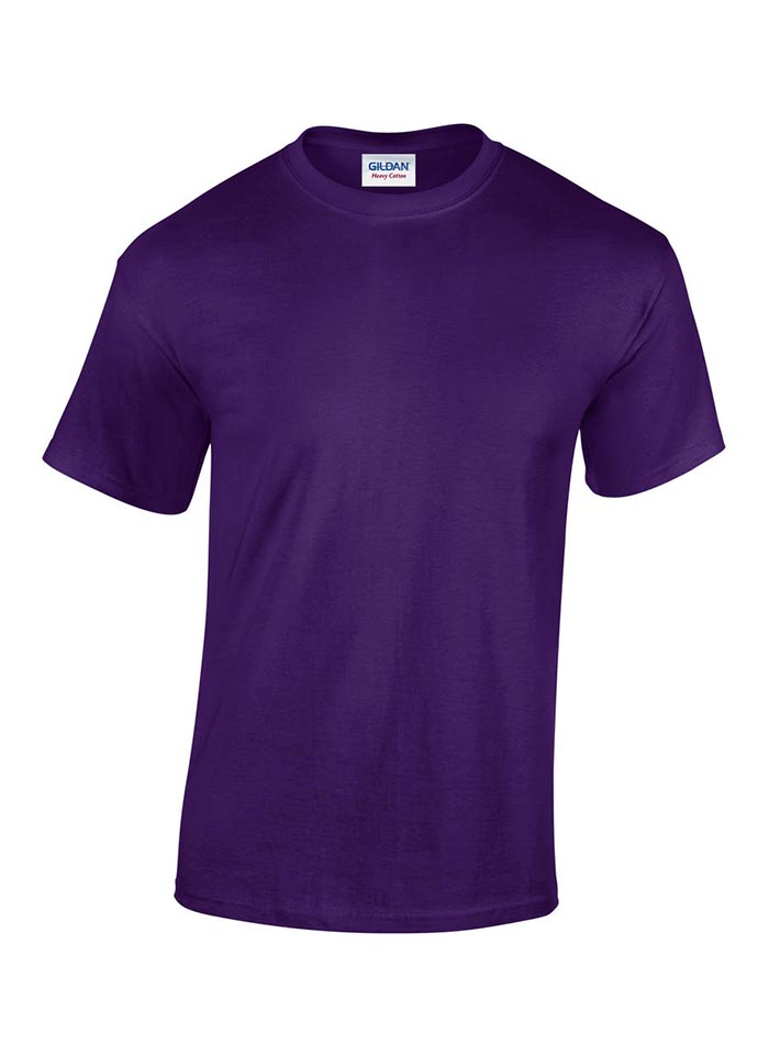 Pánské tričko Gildan Heavy Cotton - fialová 5XL