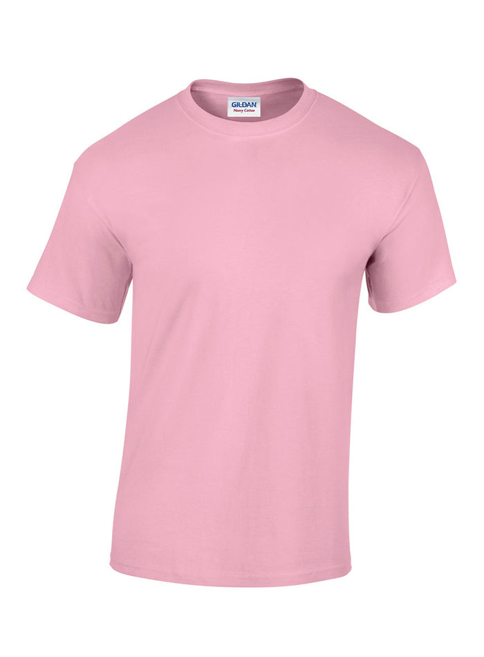 Pánské tričko Gildan Heavy Cotton - Světle růžová 5XL