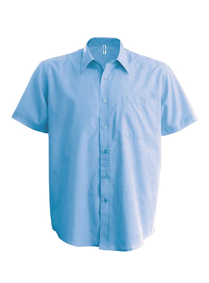 Košile s krátkým rukávem Kariban - Blankytně modrá XXL